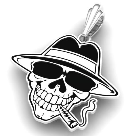 2.5" Smoking Joe .925 Silver Charm [Gunmetal finish or all silver] (NUMBERED - ONLY 100 AVAILABLE)