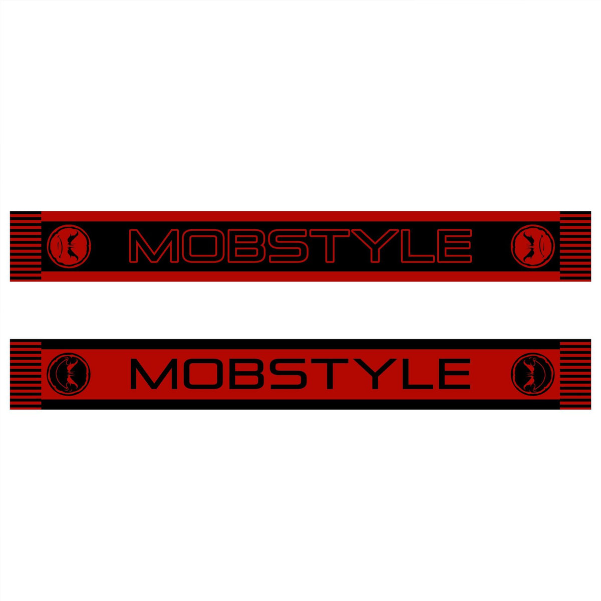Mobstyle Red and Black Scarf White BG Web