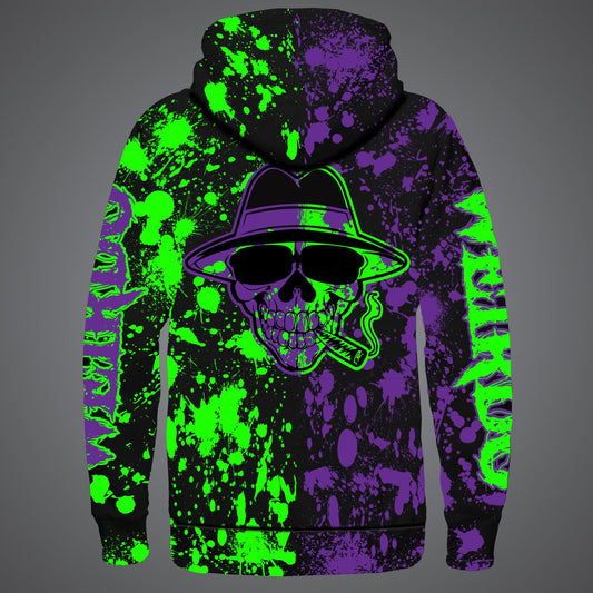 Splatter-Face Hoodie Back